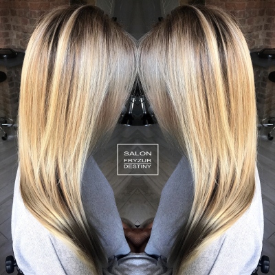 włosy długie balayage